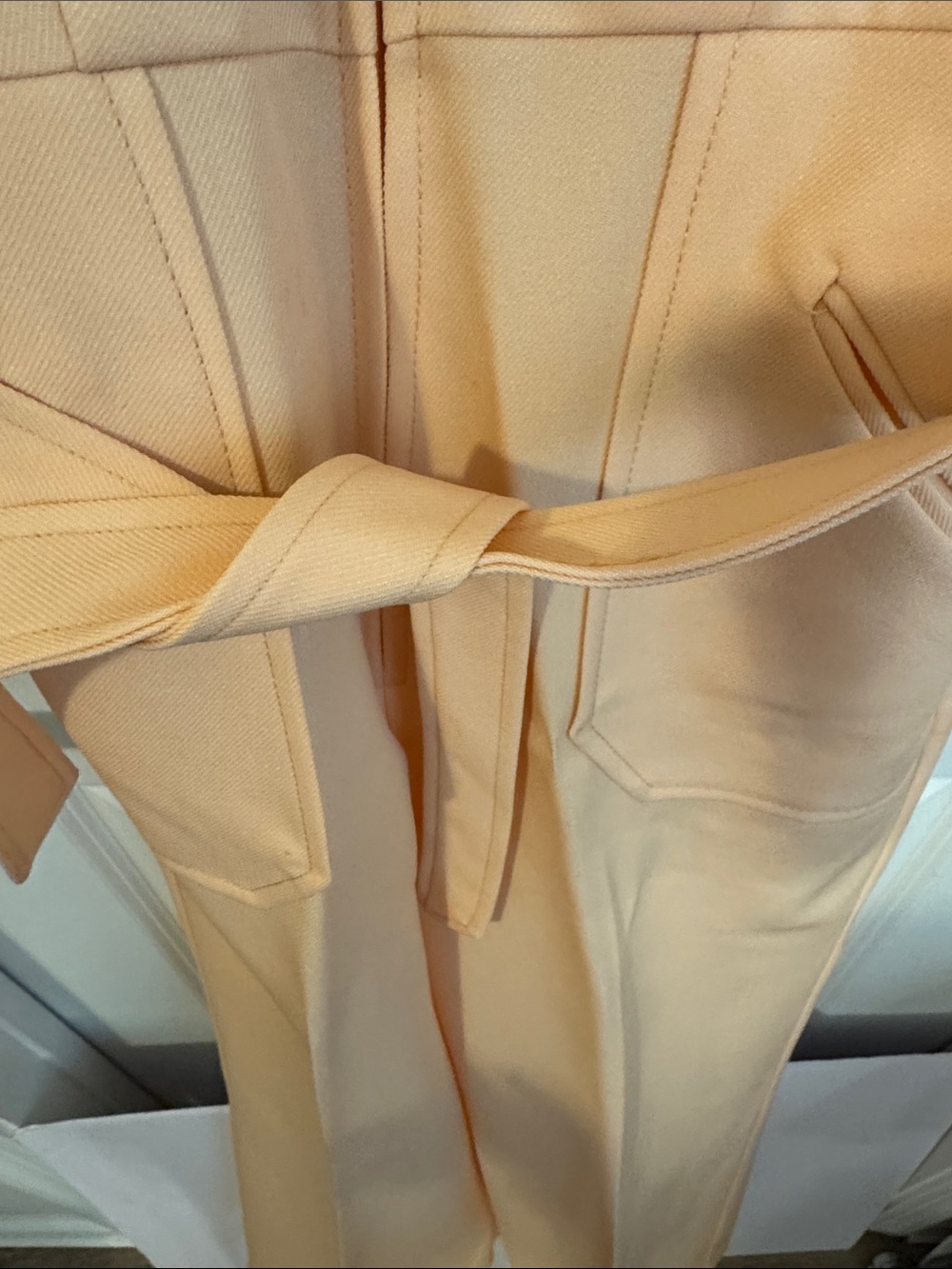 Women’s Peach Maxi Jumpsuit with Belt - Picture 6 of 14